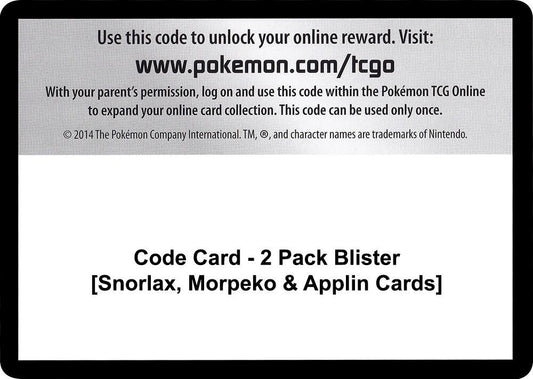 Code Card - 2 Pack Blister [Snorlax, Morpeko & Applin Cards] Code Card Miscellaneous Cards & Products Pokémon card