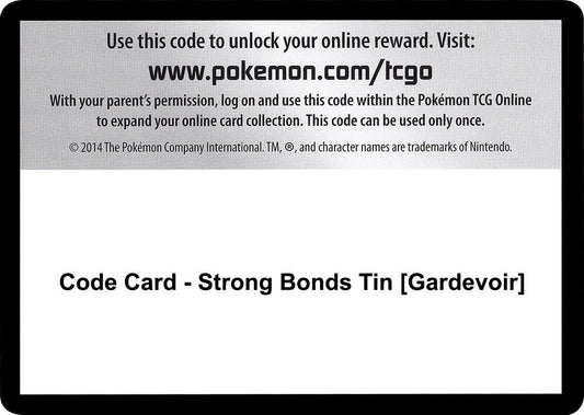 Code Card - Strong Bonds Tin [Gardevoir] - Code Card Miscellaneous Cards & Products