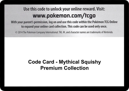 Code Card - Mythical Squishy Premium Collection Code Card Miscellaneous Cards & Products Pokémon card