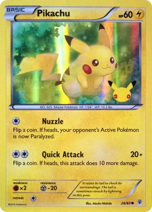 Pikachu - 26/83 (20th Anniversary) 026/083 Promo Miscellaneous Cards & Products Pokémon card