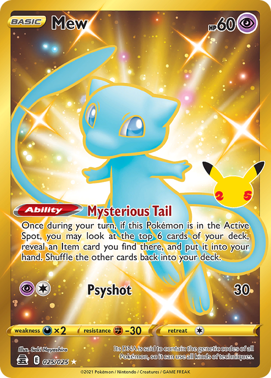 Mew 025/025 Rare Holo Celebrations