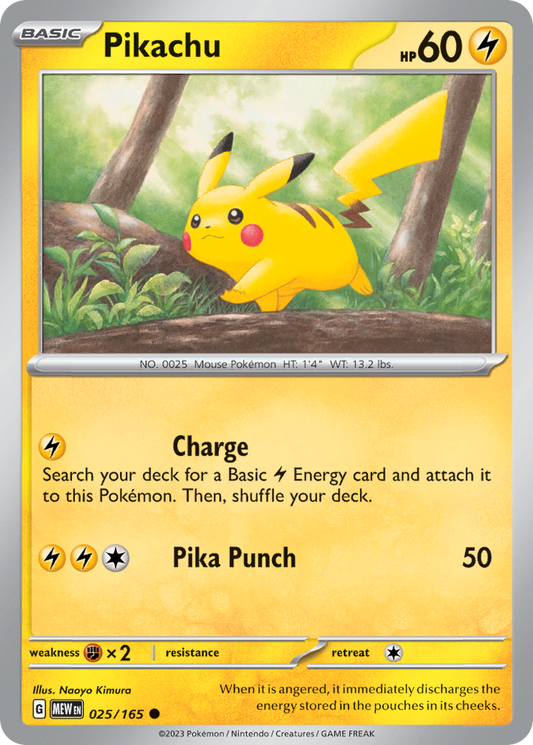 Pikachu 025/165 Common 151