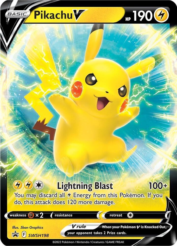 Pikachu V - SWSH198 - SWSH198 Promo SWSH: Sword & Shield Promo Cards