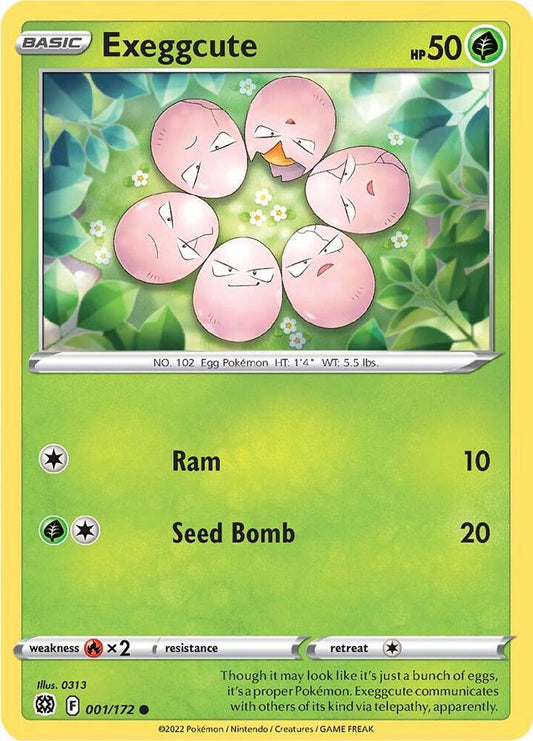 Exeggcute 001/172 Common Brilliant Stars Pokémon card
