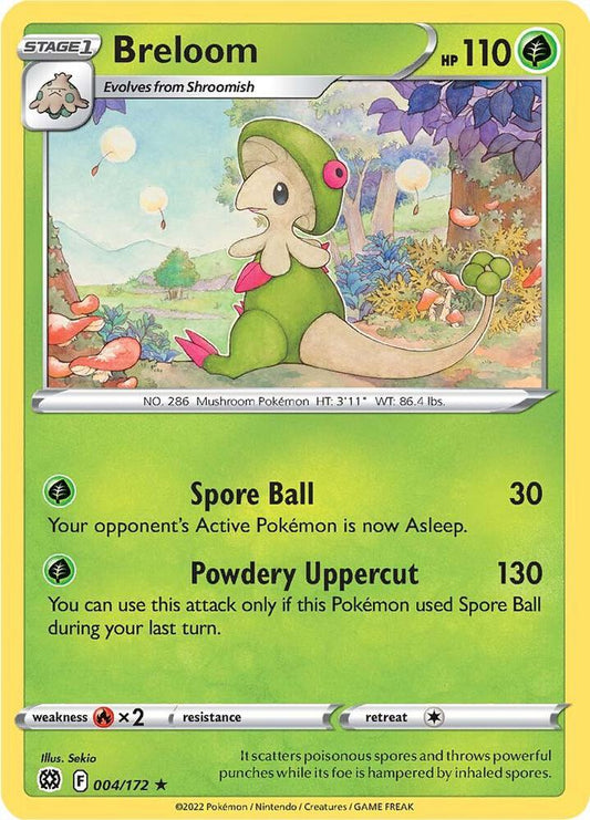 Breloom 004/172 Rare Brilliant Stars Pokémon card