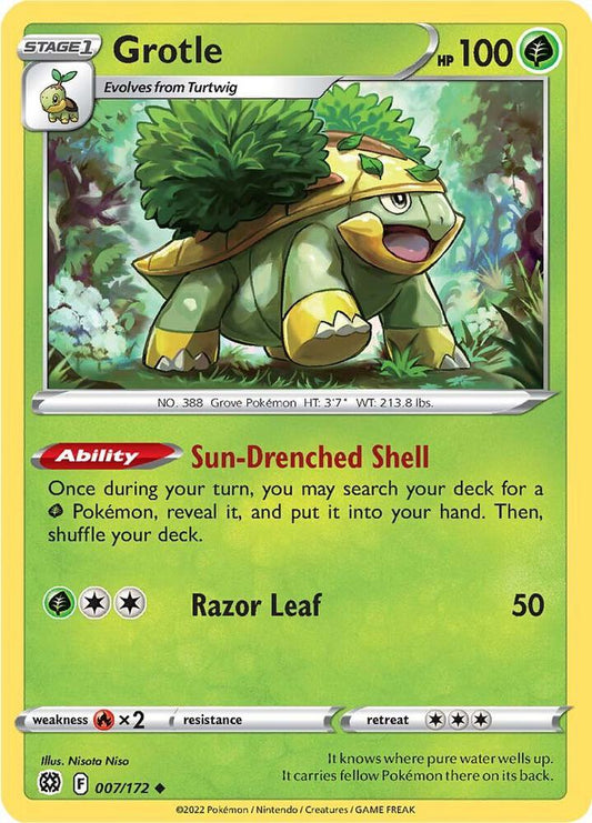 Grotle 007/172 Uncommon Brilliant Stars Pokémon card