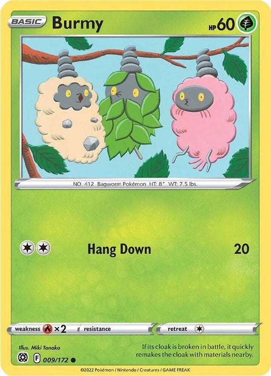 Burmy 009/172 Common Brilliant Stars Pokémon card
