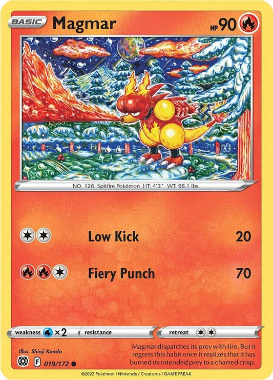 Magmar 019/172 Common Brilliant Stars Pokémon card