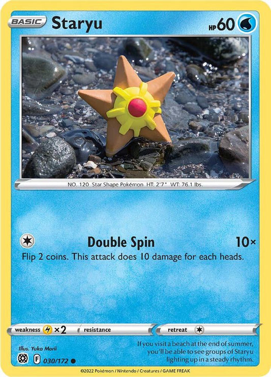 Staryu 030/172 Common Brilliant Stars Pokémon card