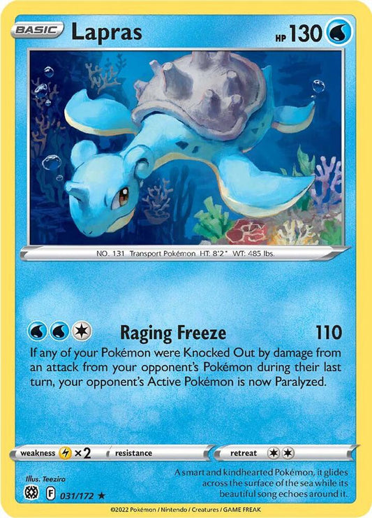 Lapras 031/172 Rare Brilliant Stars Pokémon card