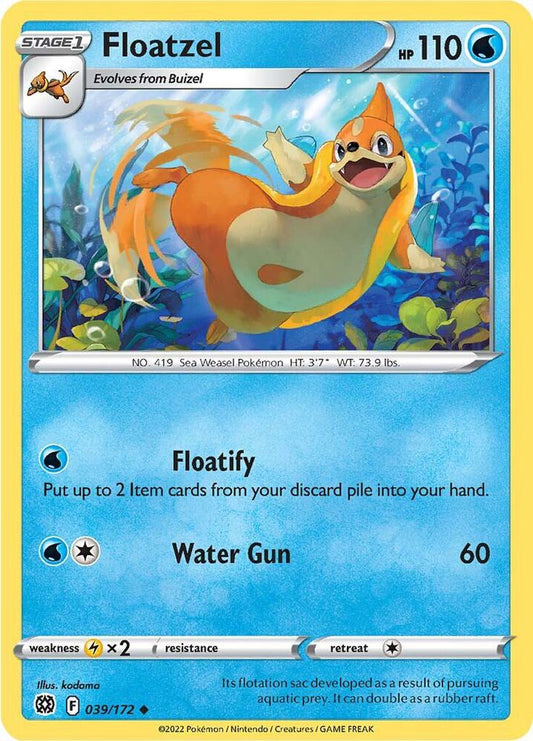 Floatzel 039/172 Uncommon Brilliant Stars Pokémon card