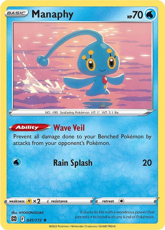 Manaphy 041/172 Rare Brilliant Stars Pokémon card