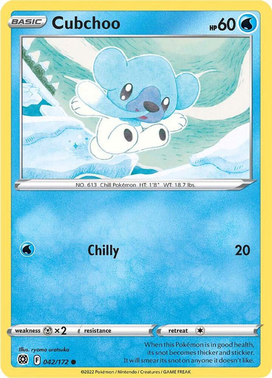 Cubchoo 042/172 Common Brilliant Stars Pokémon card