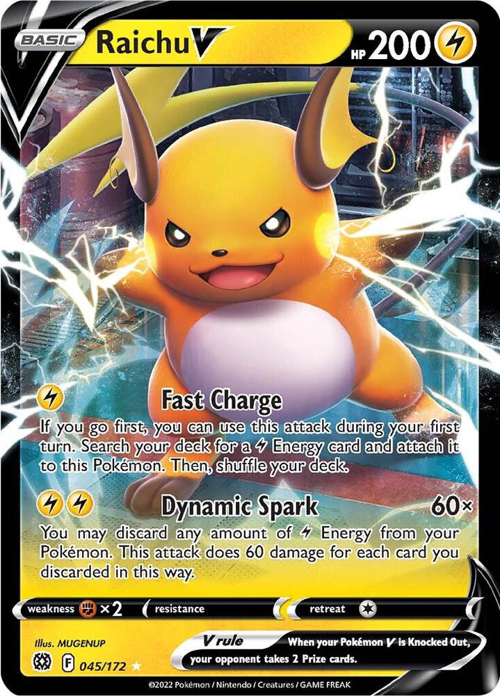 Raichu V 045/172 Ultra Rare Brilliant Stars Pokémon card