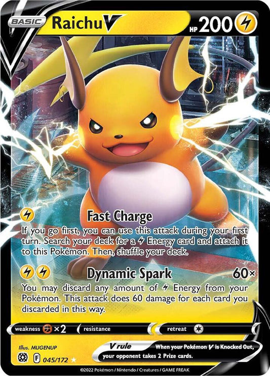 Raichu V 045/172 Ultra Rare Brilliant Stars Pokémon card