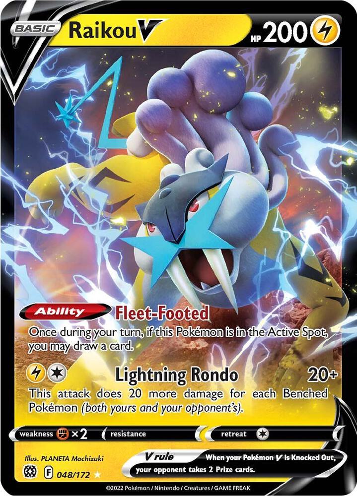 Raikou V 048/172 Ultra Rare Brilliant Stars Pokémon card