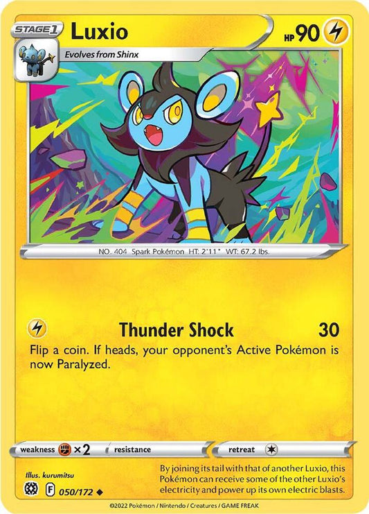 Luxio 050/172 Uncommon Brilliant Stars Pokémon card