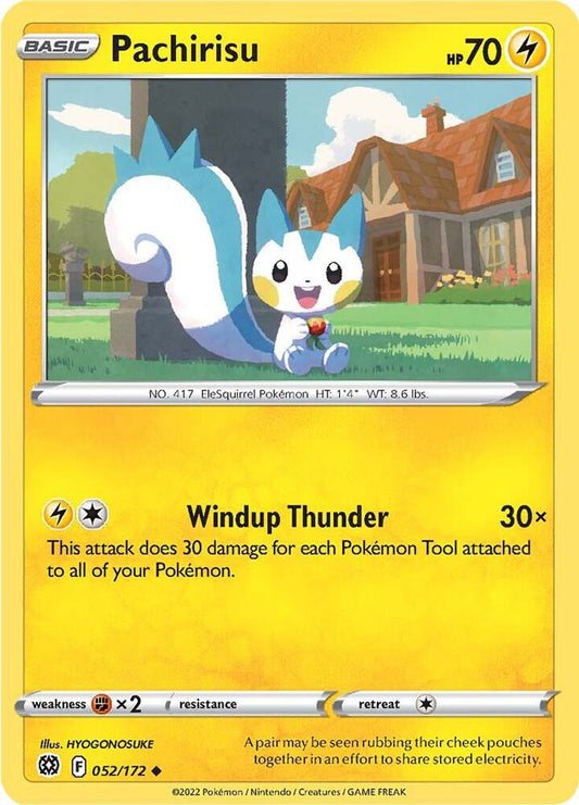 Pachirisu 052/172 Uncommon Brilliant Stars Pokémon card