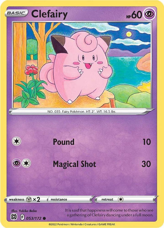 Clefairy 053/172 Common Brilliant Stars Pokémon card