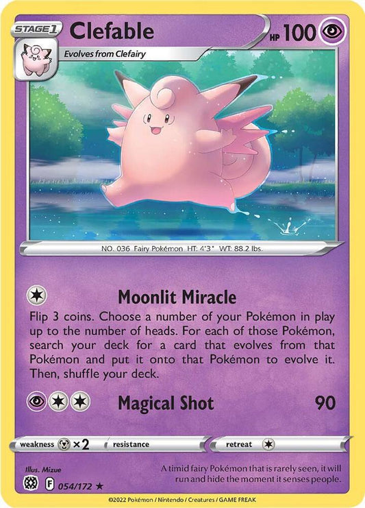 Clefable 054/172 Rare Brilliant Stars Pokémon card