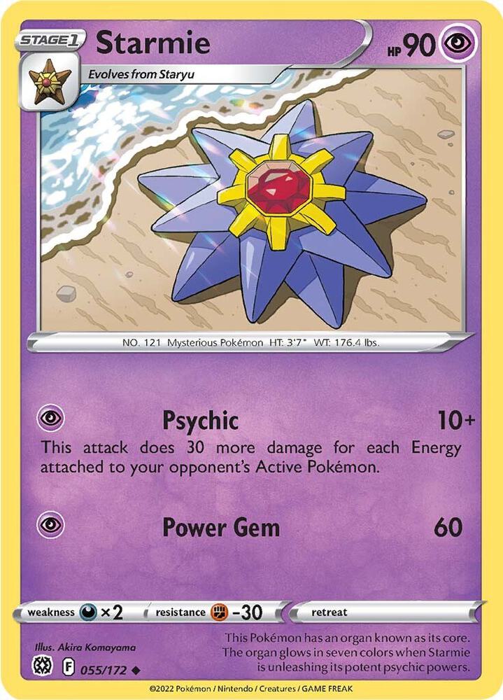 Starmie 055/172 Uncommon Brilliant Stars Pokémon card