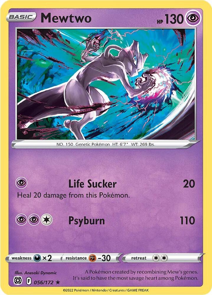 Mewtwo - 056/172 Rare SWSH09: Brilliant Stars