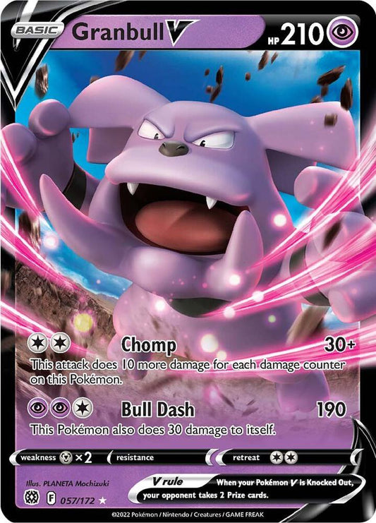 Granbull V 057/172 Ultra Rare Brilliant Stars Pokémon card
