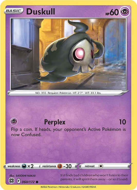 Duskull 060/172 Common Brilliant Stars Pokémon card