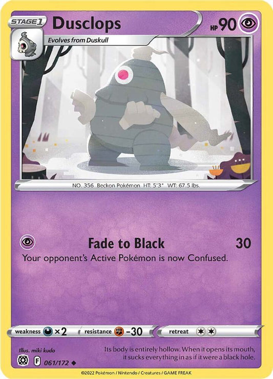 Dusclops 061/172 Uncommon Brilliant Stars Pokémon card