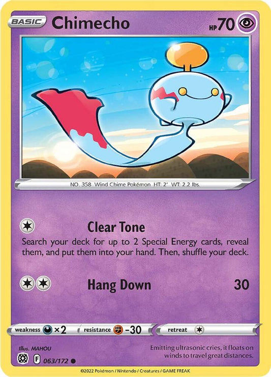 Chimecho 063/172 Common Brilliant Stars Pokémon card