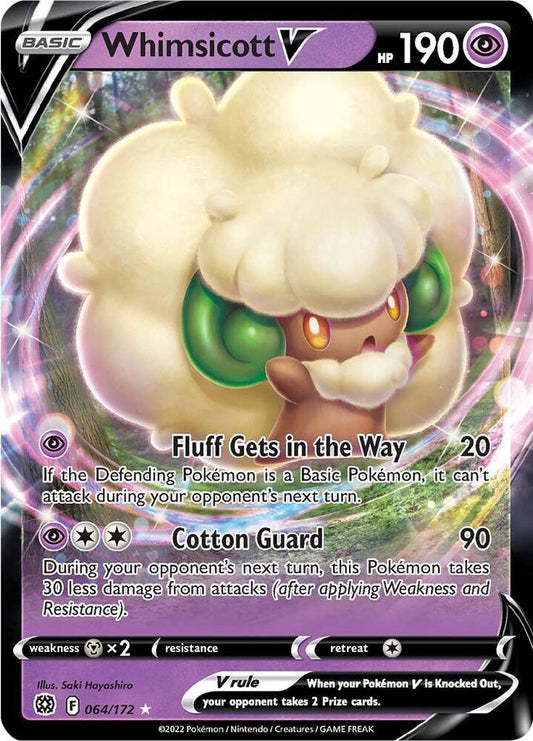 Whimsicott V 064/172 Ultra Rare Brilliant Stars Pokémon card