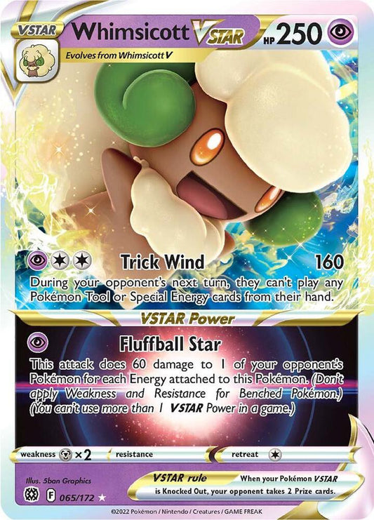 Whimsicott VSTAR 065/172 Ultra Rare Brilliant Stars Pokémon card