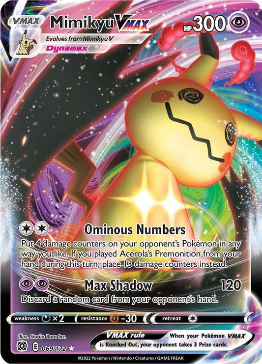 Mimikyu VMAX 069/172 Ultra Rare Brilliant Stars Pokémon card
