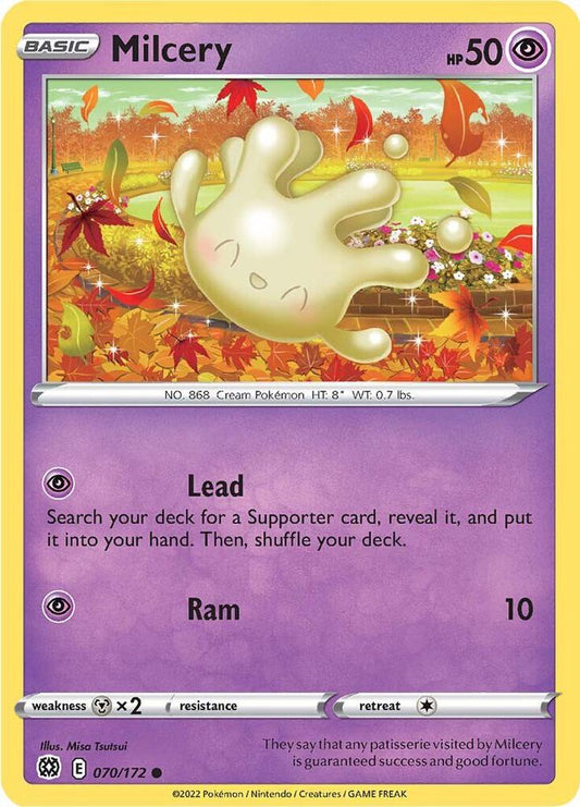 Milcery 070/172 Common Brilliant Stars Pokémon card