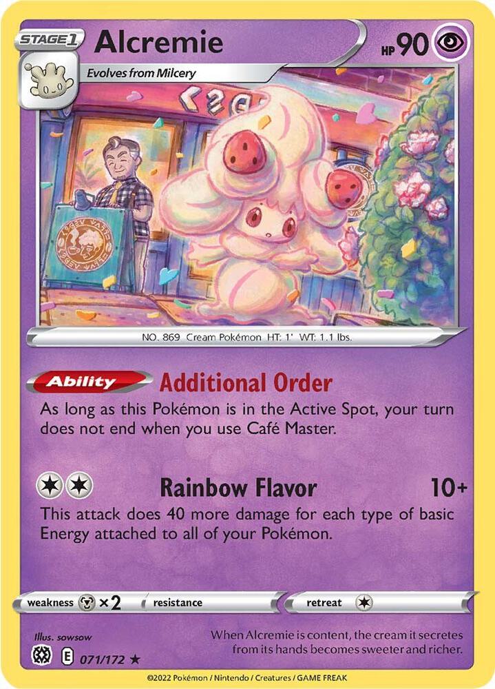 Alcremie 071/172 Rare Brilliant Stars Pokémon card