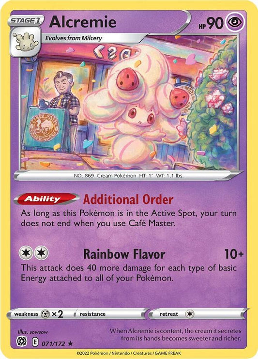 Alcremie 071/172 Rare Brilliant Stars Pokémon card