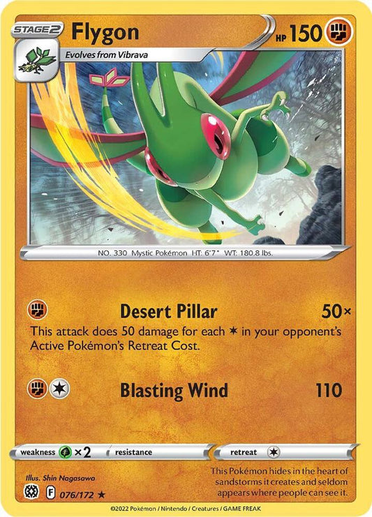 Flygon 076/172 Rare Brilliant Stars Pokémon card