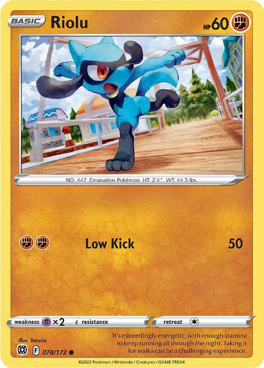 Riolu 078/172 Common Brilliant Stars Pokémon card