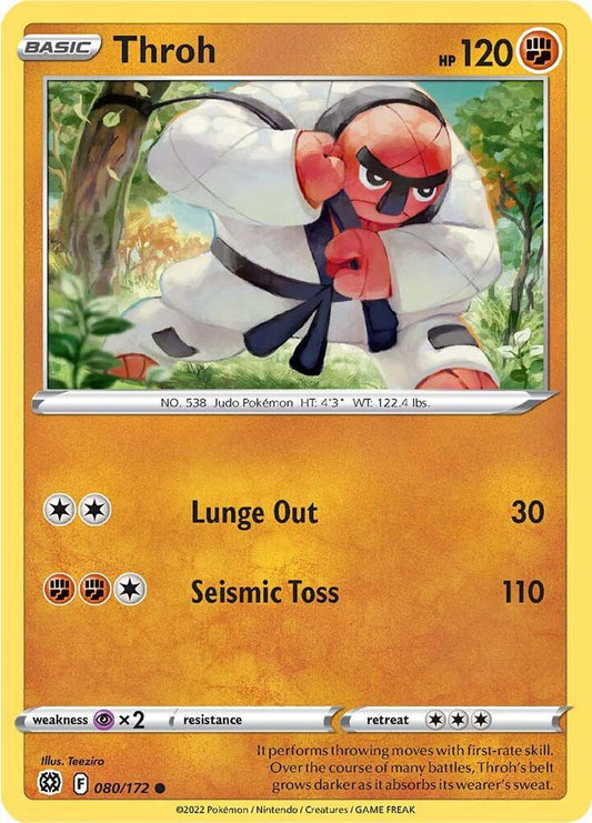 Throh 080/172 Common Brilliant Stars Pokémon card