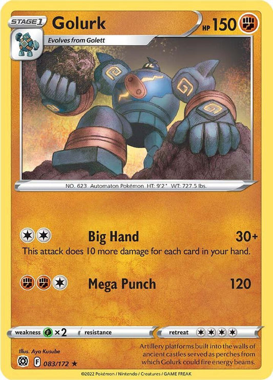 Golurk 083/172 Rare Brilliant Stars Pokémon card