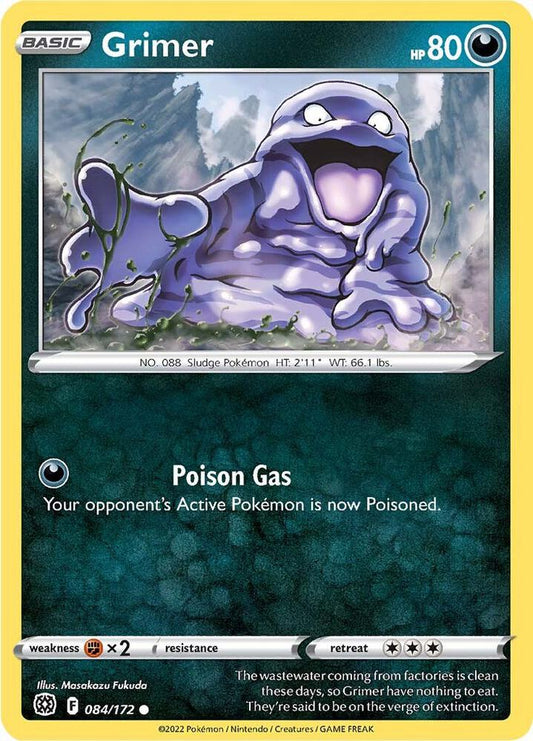 Grimer 084/172 Common Brilliant Stars Pokémon card