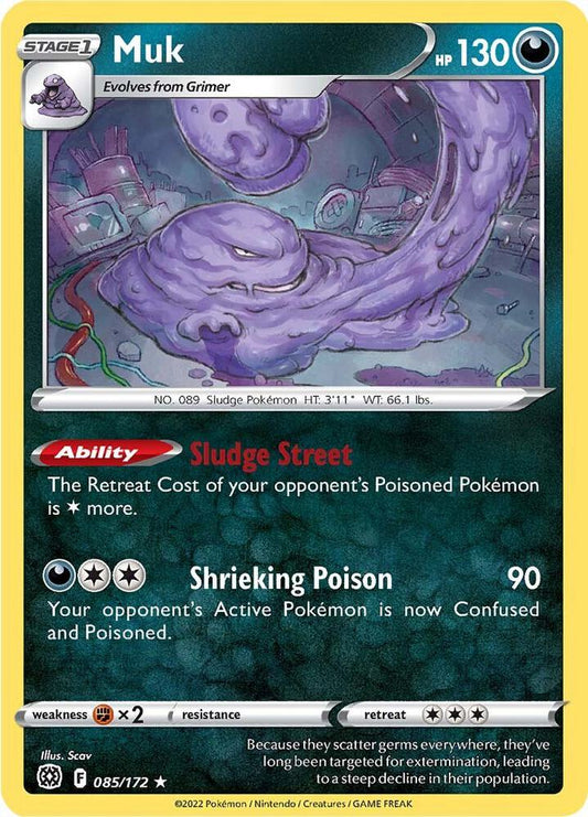 Muk 085/172 Rare Brilliant Stars Pokémon card