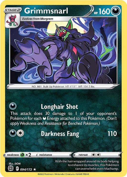 Grimmsnarl 094/172 Rare Brilliant Stars Pokémon card
