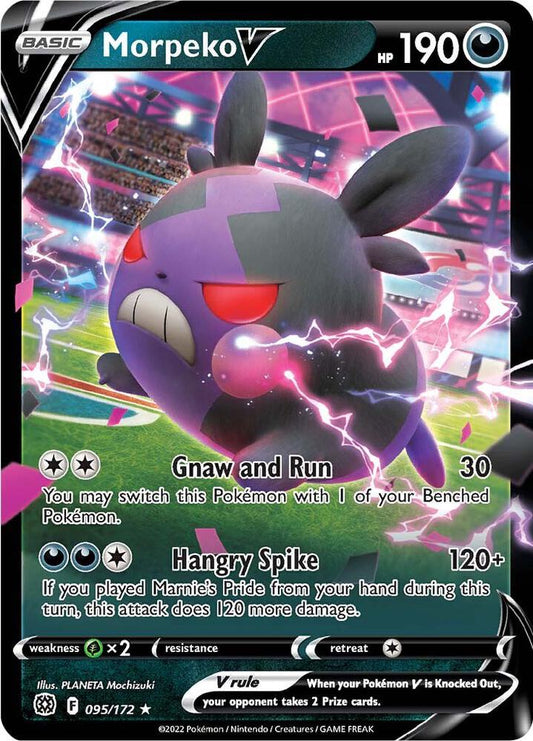 Morpeko V 095/172 Ultra Rare Brilliant Stars Pokémon card