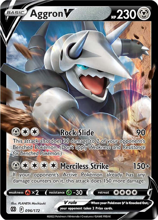 Aggron V 096/172 Ultra Rare Brilliant Stars Pokémon card