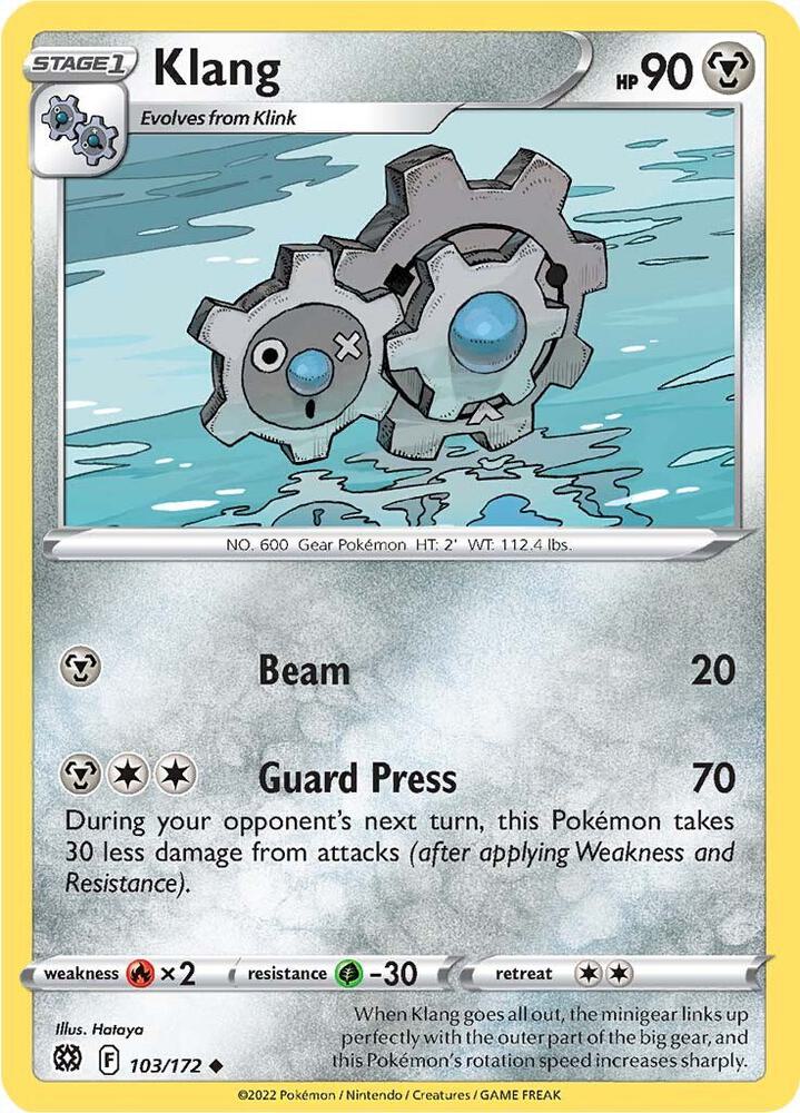 Klang 103/172 Uncommon Brilliant Stars Pokémon card