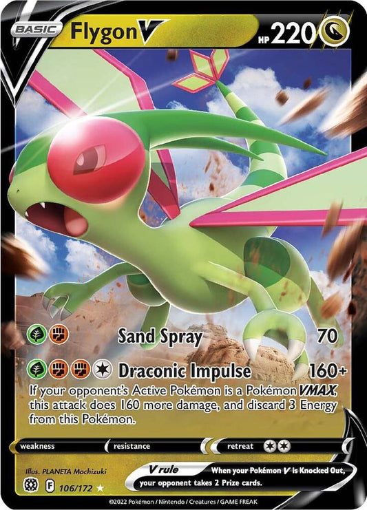 Flygon V 106/172 Ultra Rare Brilliant Stars Pokémon card