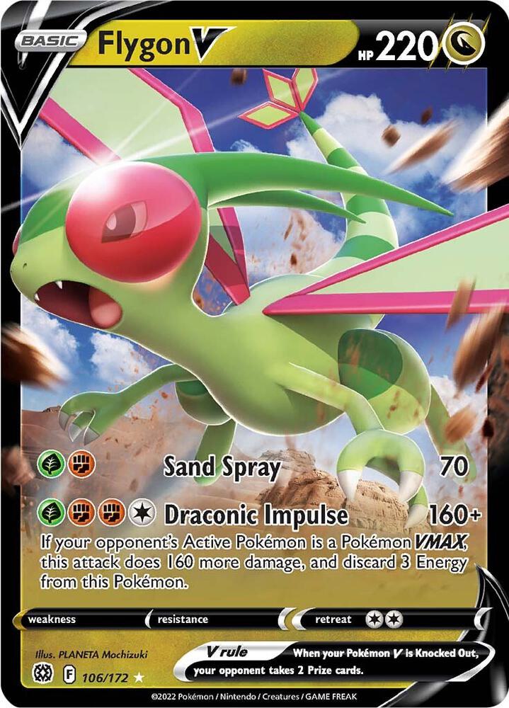 Flygon V 106/172 Ultra Rare Brilliant Stars Pokémon card