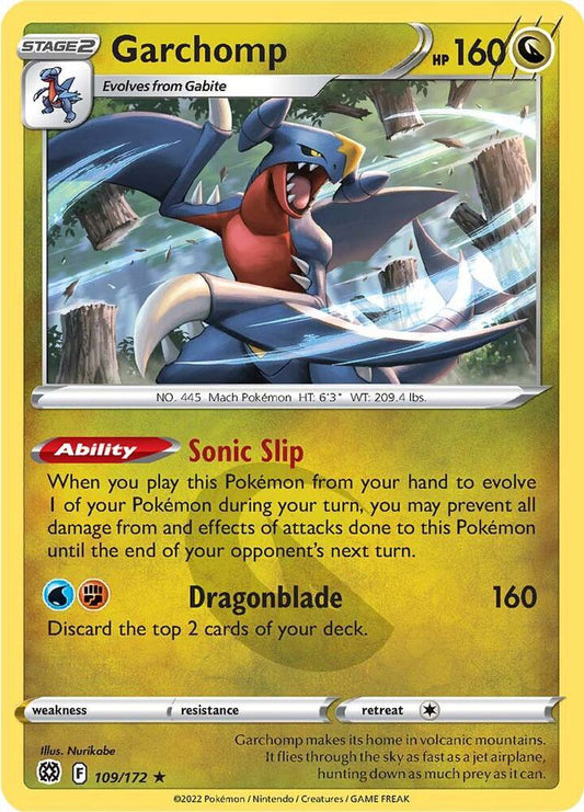 Garchomp 109/172 Holo Rare Brilliant Stars Pokémon card