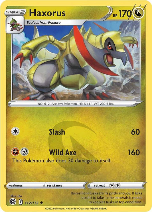 Haxorus 112/172 Rare Brilliant Stars Pokémon card